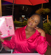 Pink Feather Satin Shirt