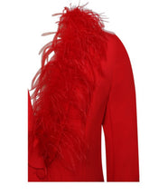 Feather Trim Blazer
