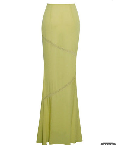 Lace Trim Maxi Skirt