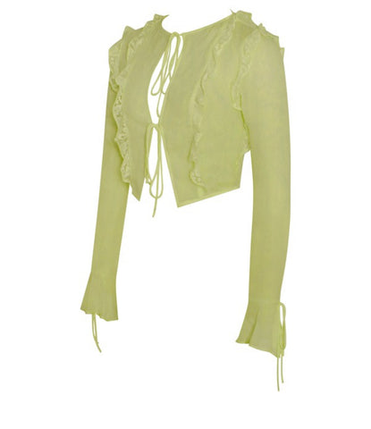 Ruffle Long Sleeve Top